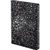 nuuna Graphic L Design Notebook - Via Lattea - Liscio rilegato cuoio colorato bordatura 256 pagine Premium carta DIN A5 Dot Grid copertina morbida - nero