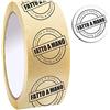 Gicaprice ETICHETTE ADESIVE TRASPARENTI CON SCRITTA FATTO A MANO, DIAMETRO 3CM, SUPER RESISTENTI, ARTIGIANATO, FAI DA TE (250 ETICHETTE)
