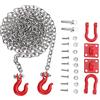 Tbest Ganci di Traino RC fissati, Accessorio Modello Auto Modello di Catena di Traino in Metallo RC per Ciniglia Arrampicata Auto
