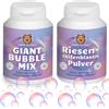 Bubble Brothers Bolle di sapone giganti in polvere - 2 x 160 g per 80 l di liquido per bolle di sapone - per set di bolle di sapone XXL e bacchetta per bolle di sapone - polvere