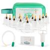 Uplife Set Coppettazione - Ventose Massaggio Schiena - Per Cupping Therapy, Vacuum Terapia. Ventosa per Trattamento Cellulite e Sollievo dai Dolori Muscolari (12 Ventose - Borsa da viaggio)