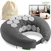 BACKLAXX® Cuscino da Viaggio Agopressione, Grano Saraceno & Funzione Flip