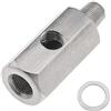 YINETTECH Adattatore Connettore A T 1/8 NPT Collegamento Fai-da-Te Sensore Pressione Linea Olio Turbo - Acciaio Inossidabile
