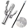 Bustlwor Accoppiatore G per Pistola Grasso, G Grasso Pistola Accoppiatore, G Grasso Pistola Accoppiatore con Tubo da 30 cm, Adatto a Tutti i Tipi di ingrassatori(Argento, Nero)