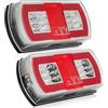DARKGUARD Rettangolo Luci Posteriori Rimorchio LED Omologati E-Mark 12V/24V Impermeabili IP67, 5-in-1 Rosso(Luce di Frecce/Posizione/Targa/Freno/Riflettore) Fissaggio con Perno Per Rimorchio Caravana