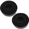 Be In Your Mind 2PCS Auto HA CONDOTTO Il Faro Antipolvere Coperture 45-90mm Guarnizione In Gomma Impermeabile Antipolvere Tappo Del Faro Dell'automobile Faro Alloggiamento Borsette Cap Nero