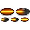 APAKA Indicatori di Direzione Dinamico, LED Dinamici Indicatore di Direzione Laterale, Frecce Laterali per Auto con Canbus per BM-W Mini Cooper R50 R52 R53, 2 Pezzi Nero