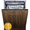 Midea SV 7.03M14B - Lavastoviglie completamente integrata 60 cm, 14 MGD, cassetto portaposate, igiene + lavastoviglie da incasso con WiFi, 7 programmi, 42 dB, lavaggio a doppia zona, asciugatura
