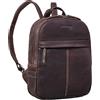 STILORD Ajanita Zaino da donna in Pelle Piccolo Vintage Donne Daypack Zainetto da città Elegante Piccola Pelle Backpack Shopping Zaini Vera Cuoio Colore:torres - marrone