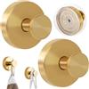 AutoPrevails 2 ganci a ventosa, ganci a ventosa, per il bagno, extra forti, filettati, ganci per asciugamani, ganci per accappatoio, accessori da campeggio, portasciugamani senza fori (oro)