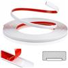 ddckj 4M Modanatura Adesiva per Pareti Bianco Bordi Adesivi per Pareti Flessibili per Porte, Finestre, Cornice Adesiva per Specchio, Pareti, Piastrelle (LARG.: 1 cm, SP.: 3 cm)