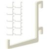 StarMaker Set di 10 ganci per pannello forato Ikea Skadis - Gancio a L dritto, 55 mm - Supporto da parete, pannello per utensili e accessori