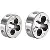QUARKZMAN 3/8-16 e 5/16-18 UNC Rotondo Matrice Set, Macchina Filo Mano Destra Filettatura Matrice, Lega Utensile Acciaio 2pz