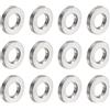 QUARKZMAN 12pz Distanziatore in Acciaio Inossidabile 6.2mm Foro x 12mm OD x 2mm Lunghezza Boccola per Vite Finitura Semplice Distanziatore Metallo Rotondo per Viti Bulloni e Barre M6