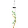 Maximex Campanella eolica a LED Colibrì Solar, resistente alle intemperie, si illumina al buio, con 6 campanelle, pannello solare e gancio per appenderla, 12,5 x 78 x 12,5 cm, colorata
