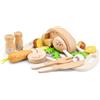 Woet® Set Cena Giocattolo in Legno per Bambini - 20 Pezzi con Pentola, Padella, Bollitore, Piatti e Posate - Set Servizio da Tavola Giocattolo - Gioco di Ruolo per Cucina - A Partire da 2 Anni