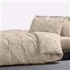 Riad Arredo Set Copripiumino 100% Cotone Morbido Mano Delicata - Parure Sacco Piumino con Federe Made in Italy (Zahra Beige,Singolo 150x250 cm + 1 Federa 52x82)