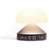 Lexon MINA Sunrise Risveglio mattina luminosa, simulatore di alba e crepuscolo, 5 suoni naturali, lampada da comodino LED luce notturna e terapia della luce - Oro