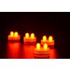 Afoosoo 50 luci subacquee a LED senza fiamma, a doppio LED, a batteria, luci decorative sommergibili per matrimoni, feste, eventi, luce per acquario, Natale, Halloween, colore: arancione