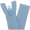 YaHoGa 2 chiusure lampo da 60 cm, in plastica, 5 mm, divisibile, chiusura lampo per giacche, colore azzurro