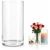 Yuragim Vaso di Vetro per Fiori, Vaso Fiori Vetro Trasparente per Casa e Matrimonio, Composizioni Floreali, Centrotavola, Porta Candela, Ciottoli, Conchiglie, Decorazioni per Baby Shower, Festa di