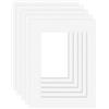 DEHA Design passepartout (set di 5) 18x24 cm per immagini 13x18 cm, bianco lucido