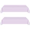 yayafunfun 2 Pezzi Tovaglie Violetta Chiara, 137 x 274 cm Tovaglia in Plastica, Rettangolare, Una Sola Volta，Impermeabile, Resistente all'olio per Compleanno, Matrimonio, Natale, La Tavola di Casa Festa