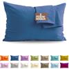 SoNiT home decor SONIT - Set 2 Federe Blu Royal Cuscino Letto 50x80 cm 100% Cotone con Chiusura a Busta, Morbidi e Traspiranti, Letto Matrimoniale, Fodere Guanciale Lavabili Biancheria Letto, Made in Italy