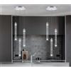kaixunl Mini lampadari a sospensione in cristallo Lampade a sospensione a LED integrate Lampadari ad isola della cucina Illuminazione a sospensione per sala da pranzo Luci a sospensione a soffitto con finit