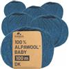 HANSA-FARM 100% Lana di Alpaca in più di 50 Colori (Non Punge), Set da 300g (6 x 50g), Lana di Baby Alpaca Morbida per Maglieria e Uncinetto in 6 spessori di Filato Gomitoli Lana Deep Ocean (Heather)