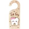 PEUTIER Appendiabiti per Porta dei Denti, in Legno 3D Scatola Fatina dei Denti con Porta Soldi Porta Denti da Appendere per Bambini Regalo Incoraggiante (Stile Femminile)