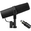 Shure SM7B Microfono da studio XLR per musica e parlato, ampia gamma di frequenze, Nero MVX2U Interfaccia digitale XLR-to-USB con jack per cuffie, preamplificatore di 60 dB