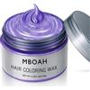 YIBABY Colore temporaneo per capelli, cera, styling per capelli, per uomini e donne, pomata naturale, tintura per capelli, cera per feste, cosplay e Halloween, 120 g (viola, 120 g)