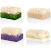 OG-ER OGER Sapone naturale in fibra di zucca 110 gr di aloe vera, collagene, latte di asina, avocado, 4 pezzi