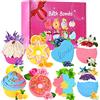 Lanwexy Set regalo per bombe da bagno, 8 bombe da bagno per donne. Profumo biologico fatto a mano, puro olio essenziale. Idea regalo di compleanno per ragazze, donne, bambini