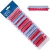 PONIK'S PROFESSIONAL - Bigodini per permanente, set di bigodini per capelli permanenti, 12 pezzi, bigodini per capelli permanenti 19 mm, piccoli bigodini a freddo con linguette in gomma tonda - Blu