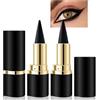 ZYEKIU 2 Pezzi Matte Quick Dry Eyeliner, Eyeliners Pen Gel Make Up Ad Asciugatura Rapida,Trucchi Donna Eyeliner Water Resistant a Lunga Tenuta Gel Eyeliners Trucco Penna (Nero)