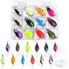 FIUTEKO Set Di 12 Cucchiai Da Pesca Per Trote Con Filo Da Pesca, Set Di Esche Artificiali Spinner E Blinker Per Acqua Salata E Dolce