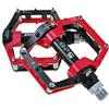 shanmashi Mountain Bike MTB Pedali Alluminio Bicicletta BMX Pedale Nero Bianco 528 piatto con perni antiscivolo rimovibili 9/16