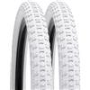 YUNSCM 2-PCS 20 pollici bicicletta pneumatici 20x2.125/57-406(White) Compatible with bicicletta 20x2.0 20x2.10 20x2.125 20x2.15 pneumatici (Y-1052)