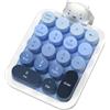 A.JAZZ AF18 Tastiera numerica wireless,mini tastierino numerico portatile 2.4G,layout compatto a 18 tasti con graziosa cover in silicone staccabile a forma di orsetto,per laptop/PC-Blu sfumato
