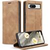 Monweicz Cover Compatibile con Google Pixel 8, Custodia Portafoglio con Slot per Scheda, Protezione Completa Premium in Pelle PU, Flip Libro Magnetica Google Pixel 8, Marrone