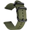 CNYMANY 20 mm Universale Balistico Cinturino, Nylon Tela Intrecciata Ciclo Continuo Cinturino di Ricambio Polsino Chiusura con fibbia Chiusura Regolabile per Smart-watch Sport Fitness Tracker - Verde