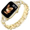 WoPail Bracciale con strass, adatto per Apple Watch 38mm 40mm 41mm (42mm Series 11/10). Cinturino da donna di ricambio in metallo per iWatch Series 11/10/9/8/7/6/5/4/3/2/1/SE - Oro