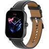 MIJOBS Cinturino Compatibile con Amazfit Cheetah (Square), Cheetah 2 Pro, Active 2 | Cinturino per Orologio in Pelle, 20 mm di Larghezza, per Amazfit Active 3 Premium / Active / GTS 4 / GTS 4 Mini