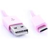 REY Cavo da Micro USB a USB per Ricarica e trasferimento Dati, 10 cm, Rosa