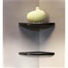 ALEDA STONE Mensola angolare da muro in Marmo, Mensole da muro Design, Mensole Bagno, 2 Mensole Easy con Kit di montaggio, incasso a scomparsa,22.9x22.9x2 cm, Made in Italy, Lucida (Dark Sky)