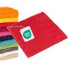 WohnDirect Tappeto bagno antiscivolo, microfibra a pelo lungo, 45x45 cm, Rosso, assorbente e ad asciugatura rapida, lavabile in lavatrice 30 °C, OEKO-TEX Standard 100
