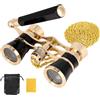 Fukaisu Binocolo Opera 3X25, Mini Binocolo Teatro Compatto con Manico Regolabile e Catena Occhiali da Teatro Vintage Portatile per Donne Adulti Bambini Concerti Cinema Eventi Musicali