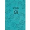 Zettler Wochenbuch türkis 2025 - Bürokalender 14,6x21 cm - 1 Woche auf 2 Seiten - 128 Seiten - mit Eckperforation - Notizbuch - Blauer Engel - 766-0717